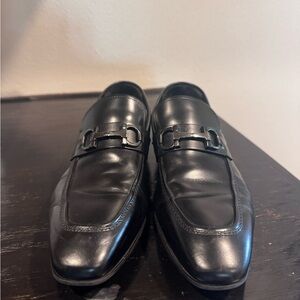 Salvatore Ferragamo Men’s Black Leather Loafers